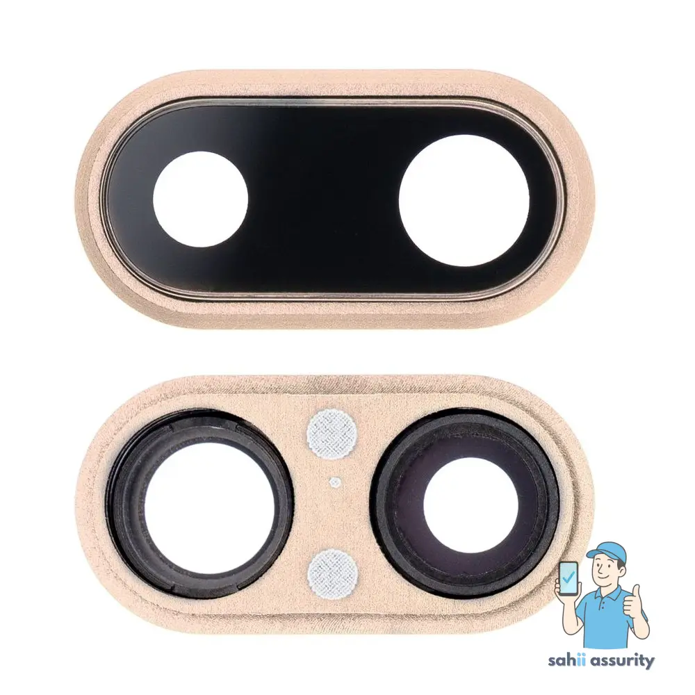 Camera Lens Glass with Frame for Apple iPhone 8 Plus Gold